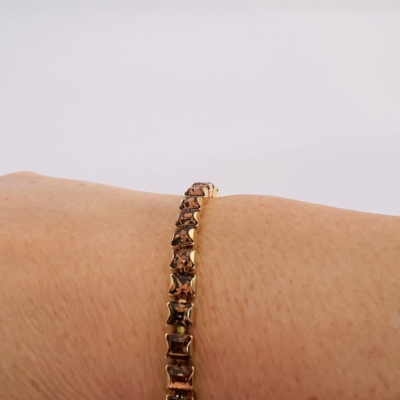 Vintage Swarovski Elements Classic Tennis Bracelet - Picture 2 of 6